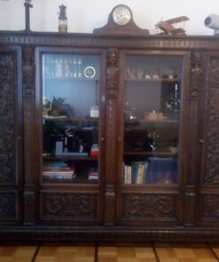 Antique Display Cabinet, Bookcase, Solid Wood