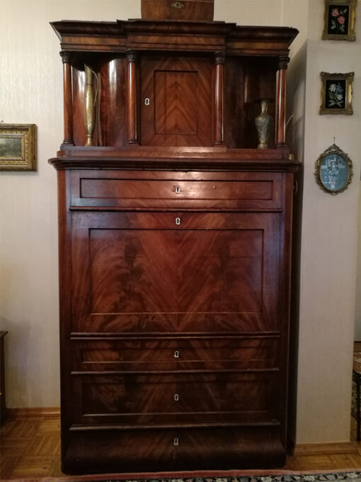 Antique Secretary, Solid Wood, Desk, Cabinet