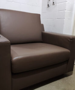 Brown Leather Relax Armachair, Designer Armchair