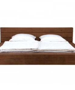 Designer Double Bed, Solid Wood, Slatted Frame