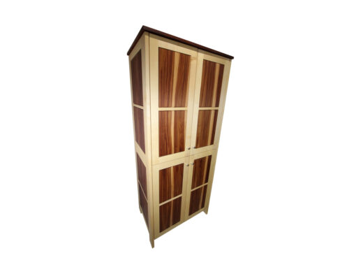 Handmade 4-Door-Cabinet, Made of Maple and Plumtree