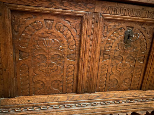 Antique Chest, Solid Wood, Carvings