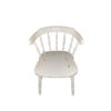 White Midcentury Chair, Solid Wood