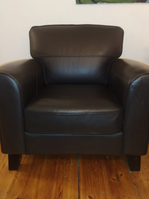 2-Seat Sofa, Armchair, IKEA, Ystad Series, Black Leather