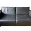 Black 2-Seat Leather Bed Sofa