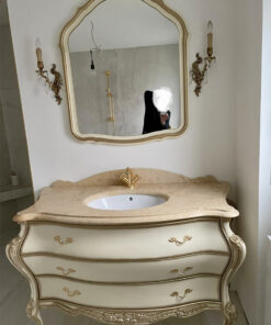 Italian Designer Dressing Table With Sink & Mirror