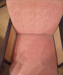 Midcentury Armchairs, Pink, Beige, Upholstered