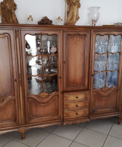 Chippendale Display Cabinet, Solid Wood