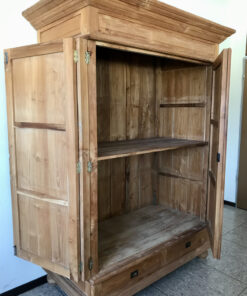 Antique Cabinet/Highboard With 180° Doors, Solid Wood