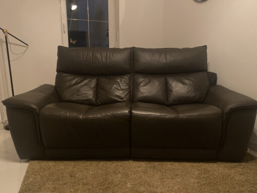 Dark Brown 2 Seat Sofa, Motorized Adjustment