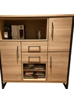 Designer Highboard, Living Room, Solid Wood