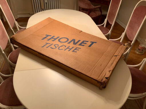 THONET, White Dining Table, 6-8 People