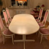 THONET, White Dining Table, 6-8 People