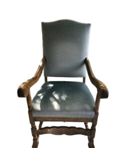 Upholstered Armchair, 19th Century, Oakwood