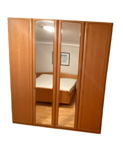 Bedroom Closet with Mirror, Solid Wood