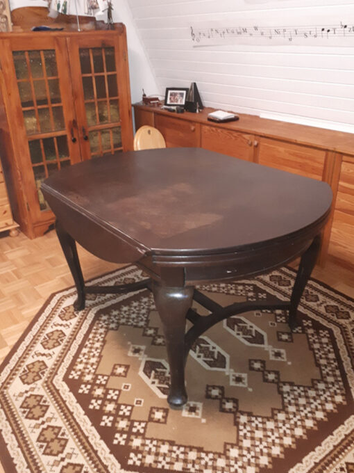 Antique Extendable Dining Table, 1914, Solid Wood