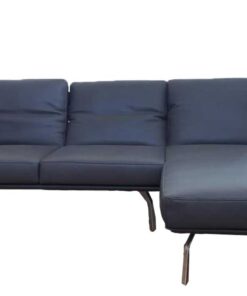 Black Leather Designer Couch Koinor