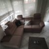 Brown Corner Couch With Electric Relax Chair