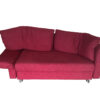 Red 2-Seater-Couch/Sleeper With Adjustable Side Elements