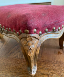 Antique Foot Stool Made Of Solid Wood With Floral Carvings