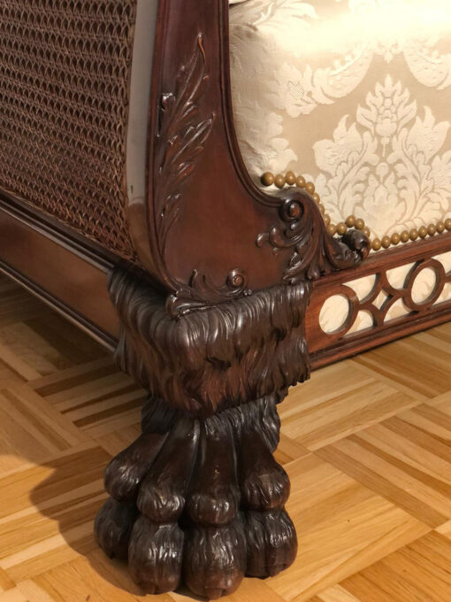 Antique Set of Upholstered Settes, Made Of Mahogany
