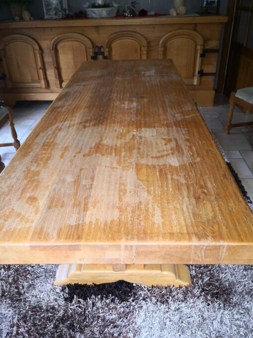 Antique Table, Made of Solid Wood