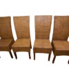 Dining-Room-Suite, 4 Chairs, Made Of Rattan