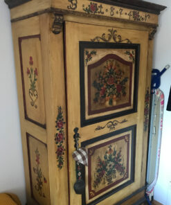 Handmade Bedroom Closet With Floral Painting On The Front