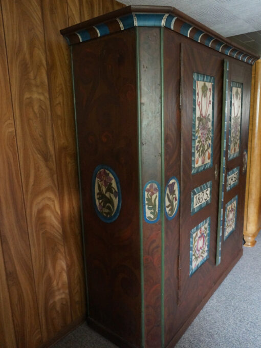 Cabinet With Floral Paintings, Country Style