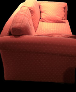 Two English 2-Seater-Sofa, Red, Pattern, With Pillows