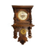 Antique Wall Clock With Winding, Solid Wood, Fully Functional