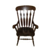 Antique Rocking Chair, Dark Solid Wood