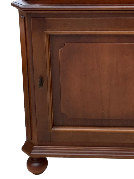 Vintage Corner Display Cabinet, Dark Solid Wood