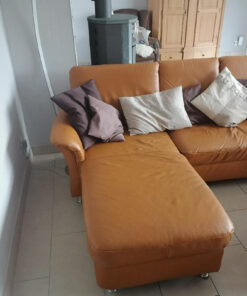 Designer Corner Couch, Brown, 5-7 People