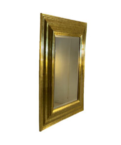 Gold-Coloured Mirror With Two Lamps