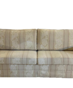 White Stiped 3-Seater Sofa, Vintage, Floral Pattern