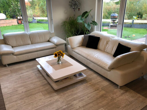 White Real Leather Seating Group (2-Seater And 3-Seater Sofa)
