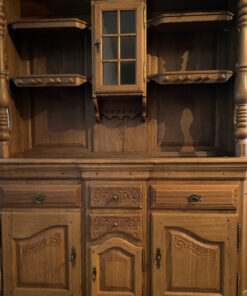 Large Oak Wood Cabinet, Country Style