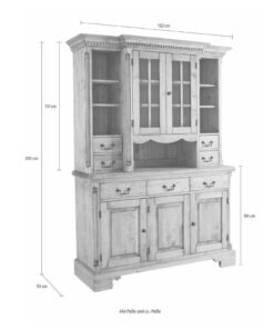 Buffet »Oxford«, Shabby Style, Solid Spruce Treewood
