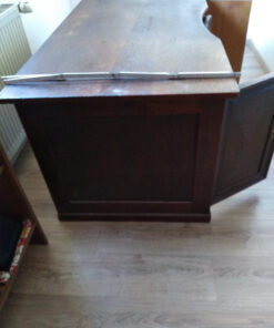 Antique Desk, Made Of Dark Solid Wood