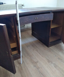 Antique Desk, Made Of Dark Solid Wood