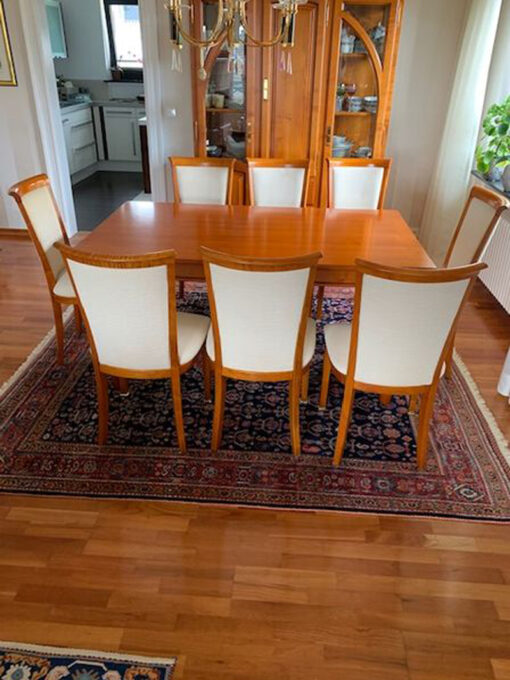 8 Dining Room Chairs, Cherry Tree Wood, Vintage