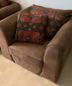 3-Seater-Sofa, Armchair, Imitation Suede