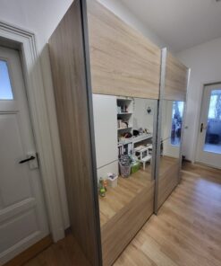 Schwebeschrank 2-Türig, Eiche sägerau
