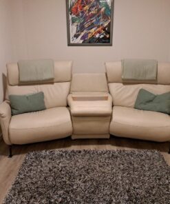 Cosy Relax Leder Rundsofa (ohne Deko)