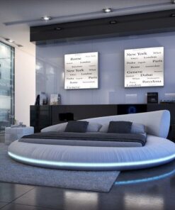 Design Rundbett Mezzo 180cm x 200cm mit Lattenrost